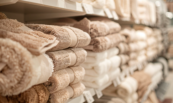千庫網(wǎng)_家居用品店天然色調(diào)的棉毛巾_攝影圖編號20813614